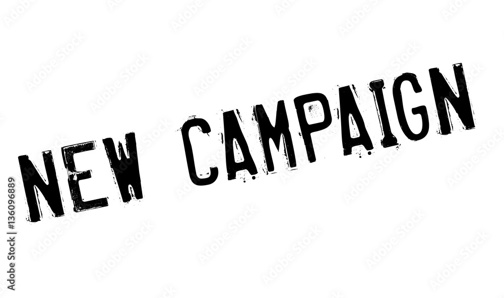 New Campaign rubber stamp. Grunge design with dust scratches. Effects can be easily removed for a clean, crisp look. Color is easily changed. New Campaign rubber stamp. Grunge design with dust scratches. Effects can be easily removed for a clean, crisp look. Color is easily changed.