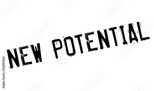 New Potential rubber stamp. Grunge design with dust scratches. Effects can be easily removed for a clean, crisp look. Color is easily changed.