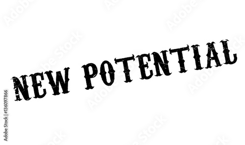 New Potential rubber stamp. Grunge design with dust scratches. Effects can be easily removed for a clean, crisp look. Color is easily changed.