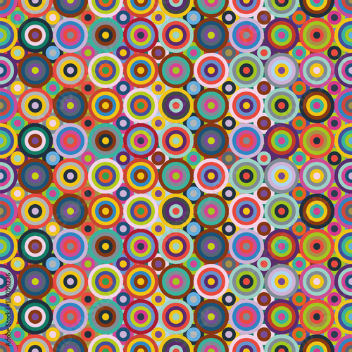 Colored Circles Seamless Pattern