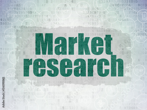 Advertising concept: Market Research on Digital Data Paper background