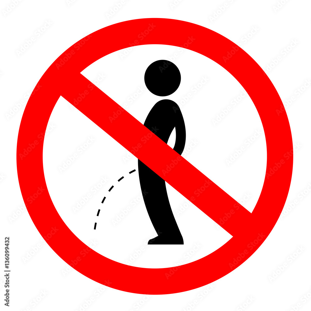 No peeing vector sign No peeing vector sign