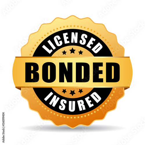 Obraz na płótnie Licensed bonded insured vector icon w salonie
