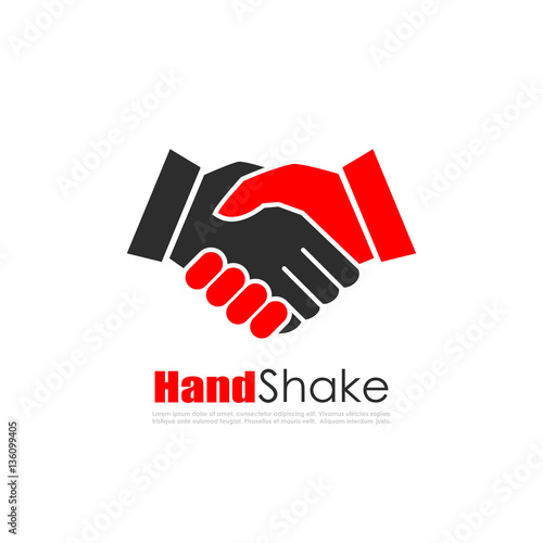Hand shake business vector logo