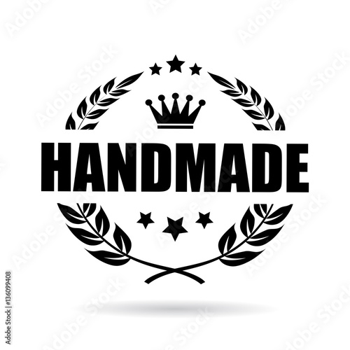 Handmade product vector icon
