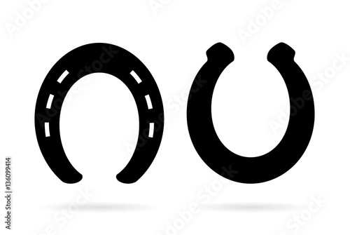 Horseshoe vector icon set