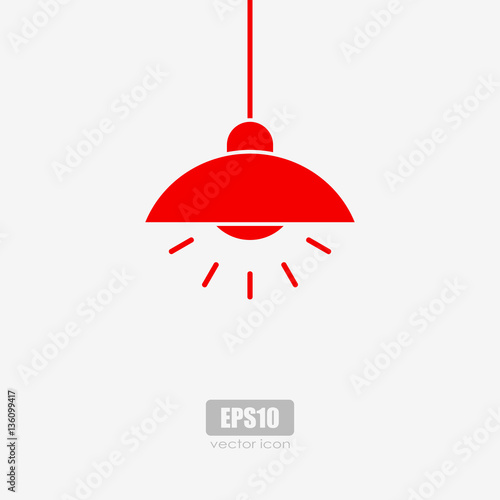 Hanging lamp vector icon