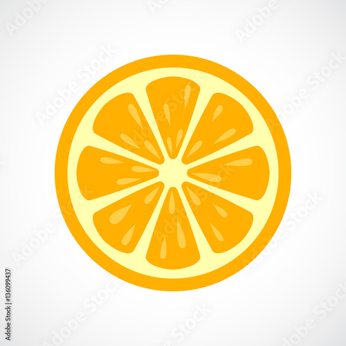 Orange sliced vector icon