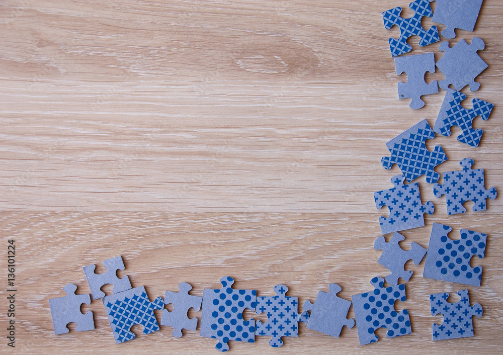 Obraz premium puzzle on wood