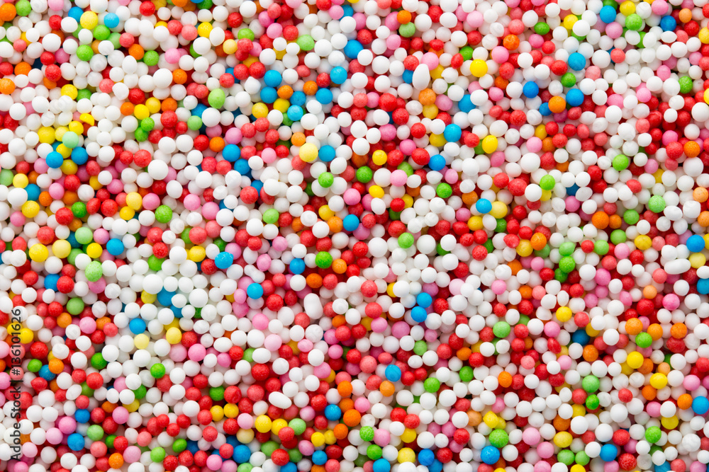 Multicoloured sweet sugar balls. Small ball pattern. Multicoloured sweet sugar balls. Small ball pattern.