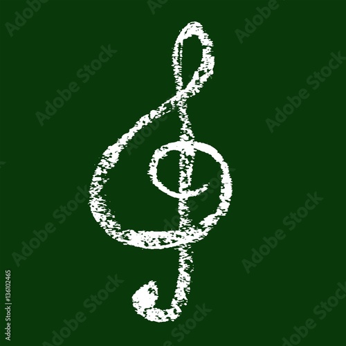music note doodle hand painted chalk lettering drawing hand lettering background - Notenschlüssel handgemalt