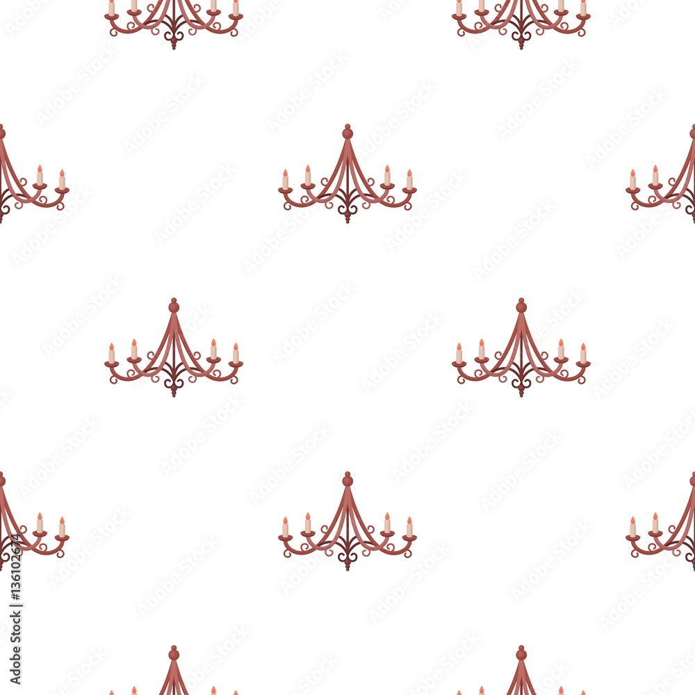 Chandelier icon in cartoon style isolated on white background. Light ...