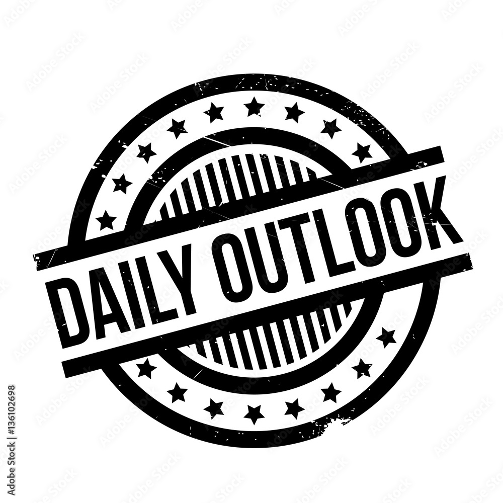 Daily Outlook rubber stamp. Grunge design with dust scratches. Effects can be easily removed for a clean, crisp look. Color is easily changed. Daily Outlook rubber stamp. Grunge design with dust scratches. Effects can be easily removed for a clean, crisp look. Color is easily changed.