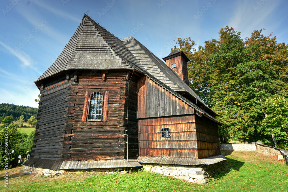 Old Wooden churches,  Jeseniky Mountains, Moravia, Czech Republic.  