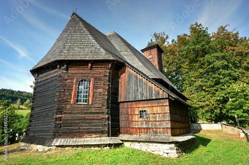 Old Wooden churches, Jeseniky Mountains, Moravia, Czech Republic. 