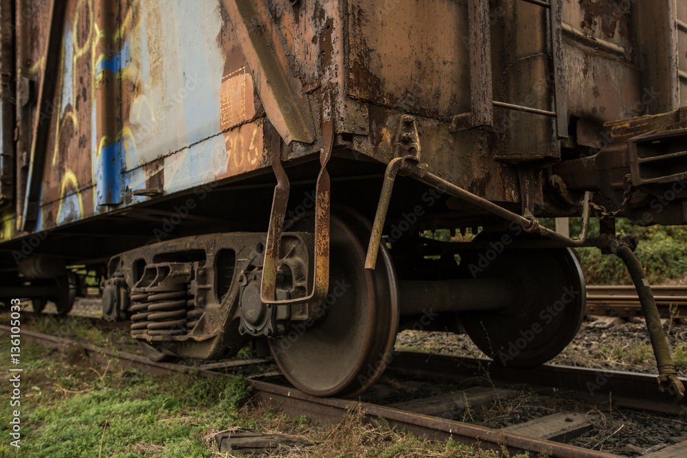 Old rusty train. Ukraine, Kherson Old rusty train. Ukraine, Kherson