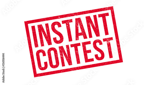 Instant Contest rubber stamp. Grunge design with dust scratches. Effects can be easily removed for a clean, crisp look. Color is easily changed.