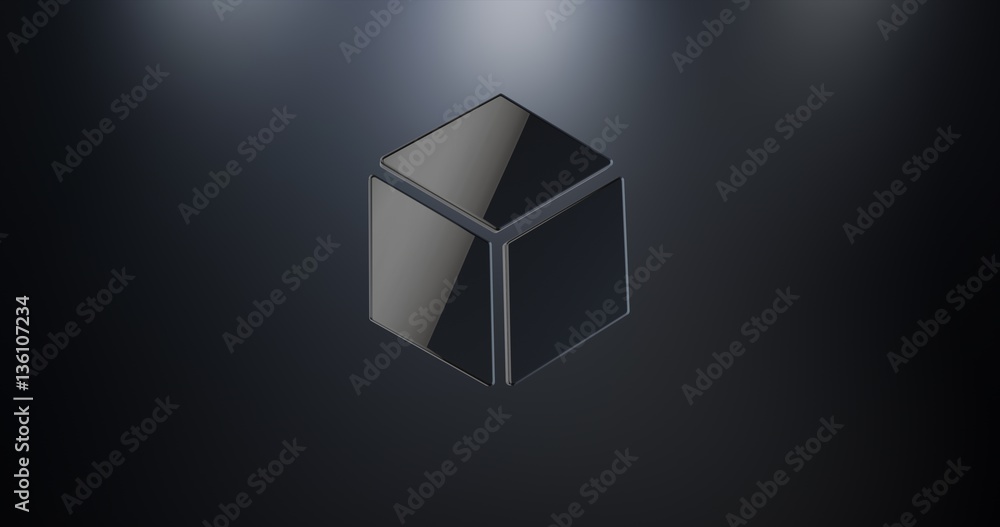 Cube Black 3d Icon Cube Black 3d Icon