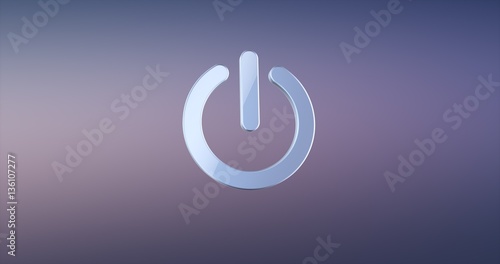 Power ON Silver 3d Icon