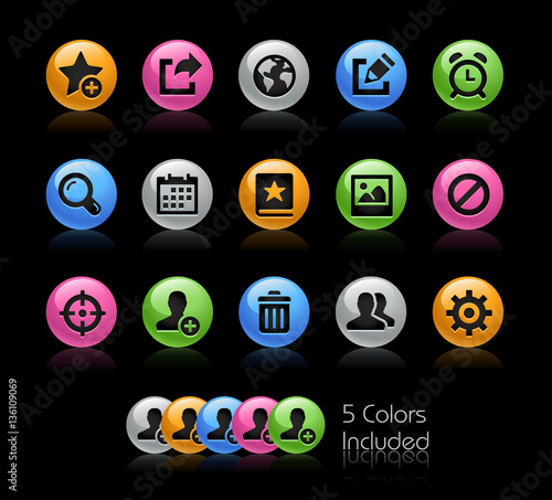Communication Interface Icons // The vector file Includes 5 color versions in different layers.