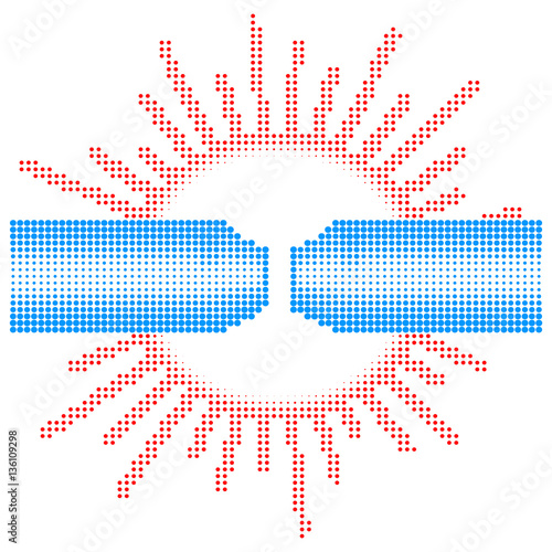 Arcing halftone icon
