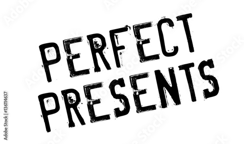 Perfect Presents rubber stamp. Grunge design with dust scratches. Effects can be easily removed for a clean, crisp look. Color is easily changed.