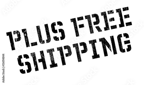 Plus Free Shipping rubber stamp. Grunge design with dust scratches. Effects can be easily removed for a clean, crisp look. Color is easily changed.