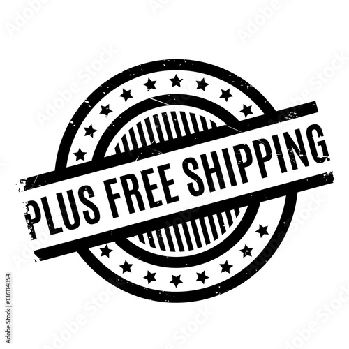 Plus Free Shipping rubber stamp. Grunge design with dust scratches. Effects can be easily removed for a clean, crisp look. Color is easily changed.