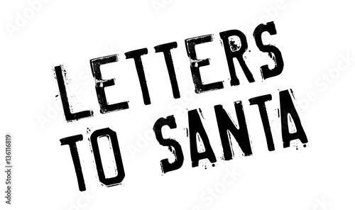 Letters To Santa rubber stamp. Grunge design with dust scratches. Effects can be easily removed for a clean, crisp look. Color is easily changed.