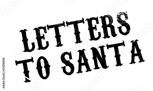 Letters To Santa rubber stamp. Grunge design with dust scratches. Effects can be easily removed for a clean, crisp look. Color is easily changed.