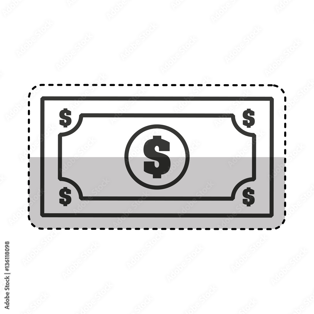 bill dollar isolated icon vector illustration design bill dollar isolated icon vector illustration design