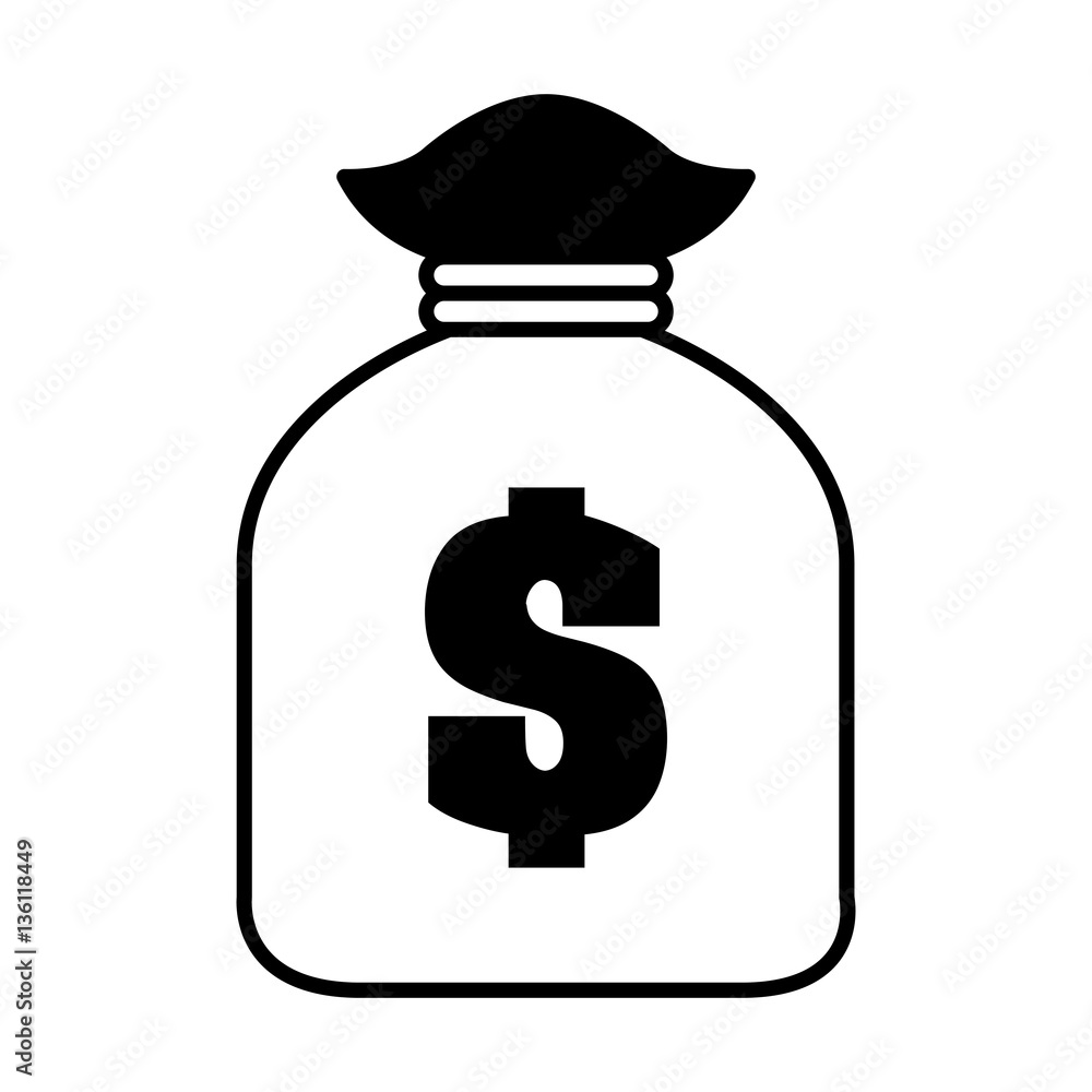 money bag isolated icon vector illustration design
