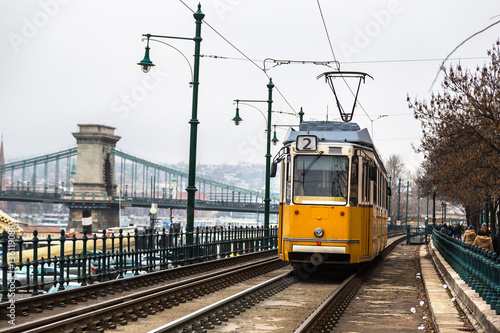 Retro tram in Budapest