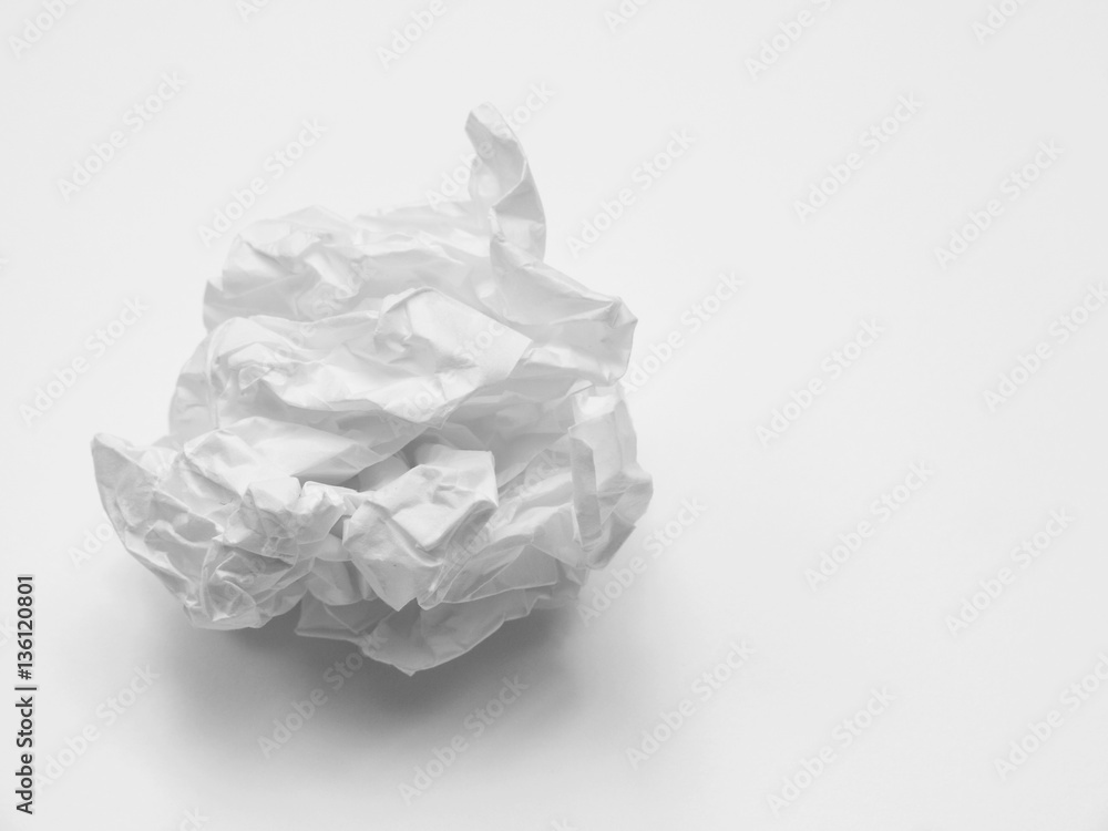 Crumpled paper ball Crumpled paper ball