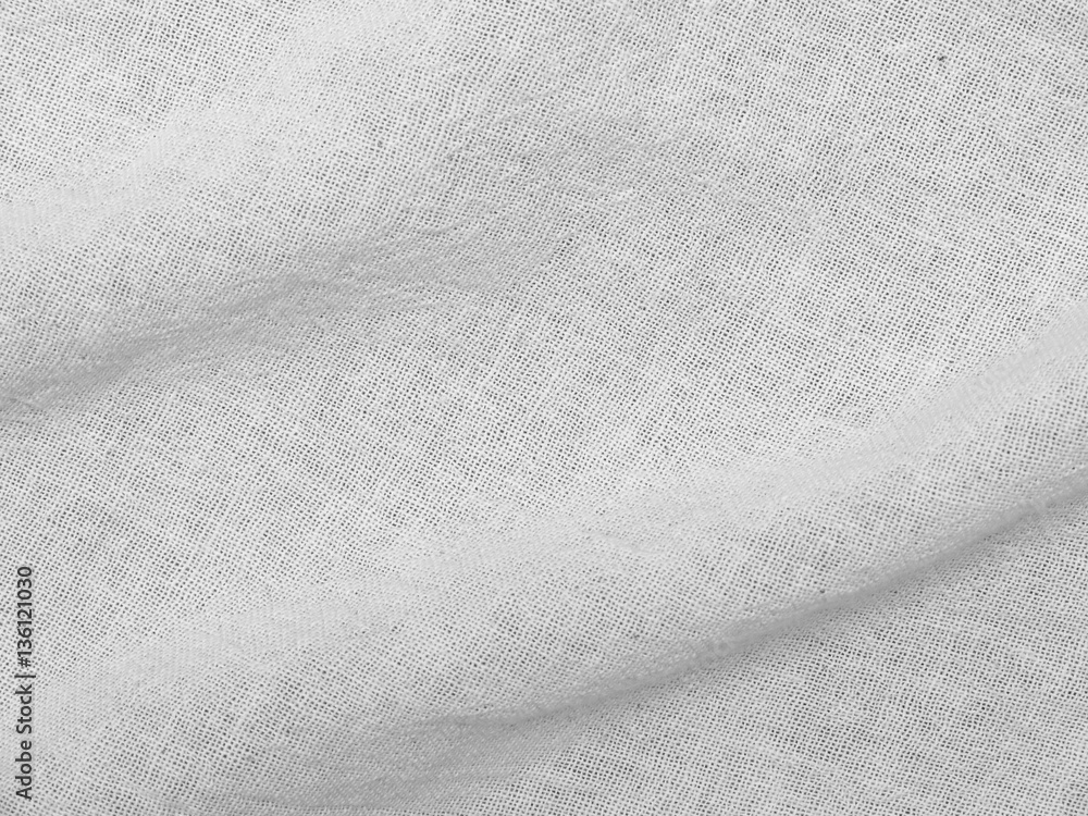 Crumpled white fabric texture Crumpled white fabric texture