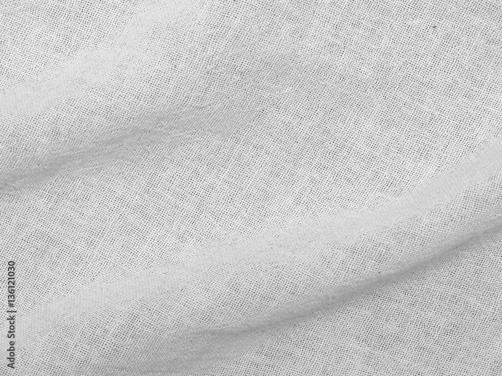 Crumpled white fabric texture