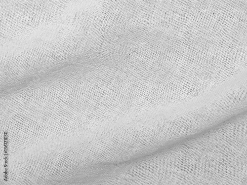 Crumpled white fabric texture