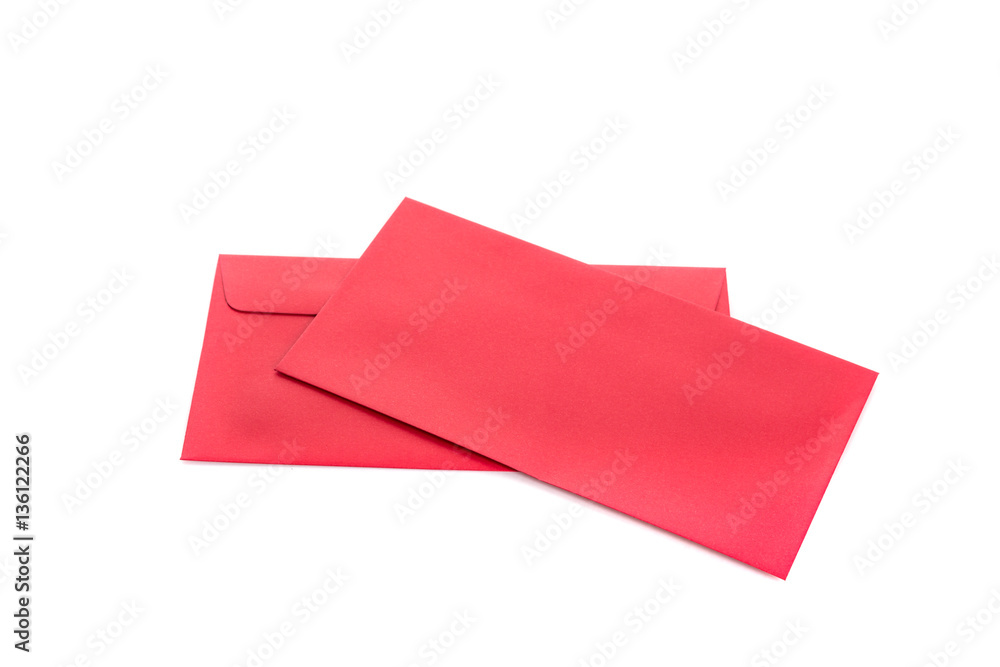 Red Envelope use in Chinese new year festival on white