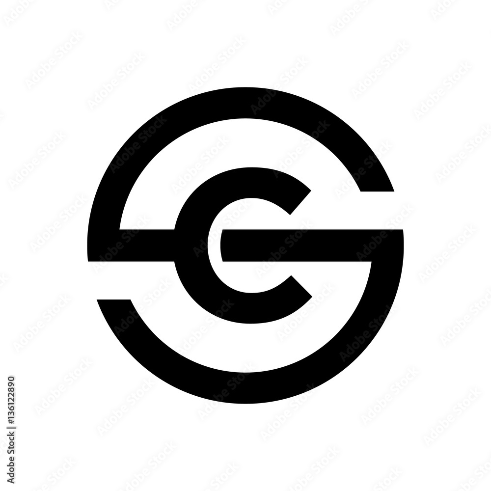 Letter S symbol Combination with C