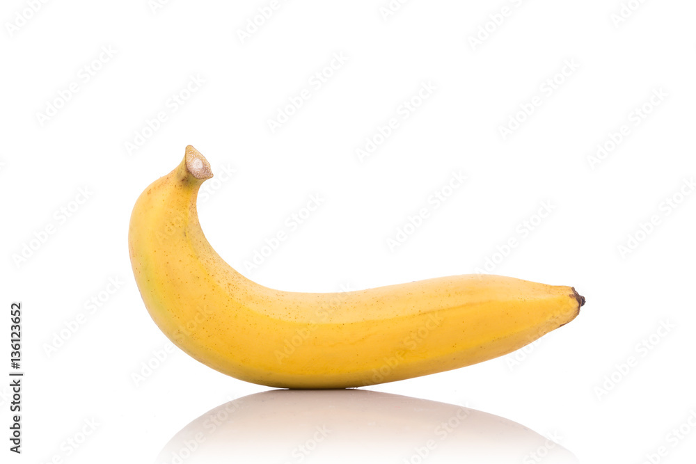 Yellow banana. Studio shot isolated on white background Yellow banana. Studio shot isolated on white background