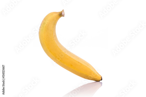 Yellow banana. Studio shot isolated on white background