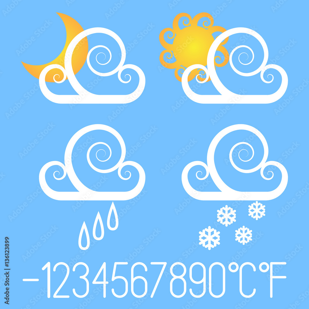 Fancy weather icons. Fancy weather icons.