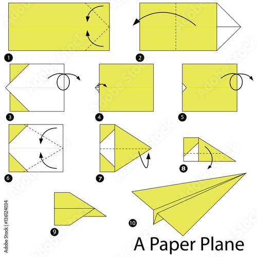 step by step instructions how to make origami A Paper Plane.