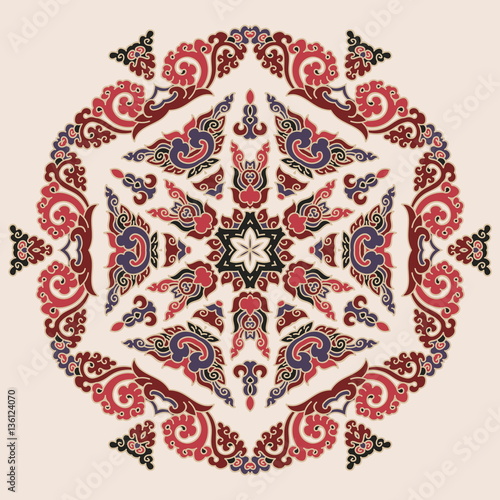 Beautiful mandala. Round ornamental pattern.