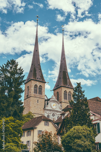 Hofkirche churc h in Lucerne, Switzerland