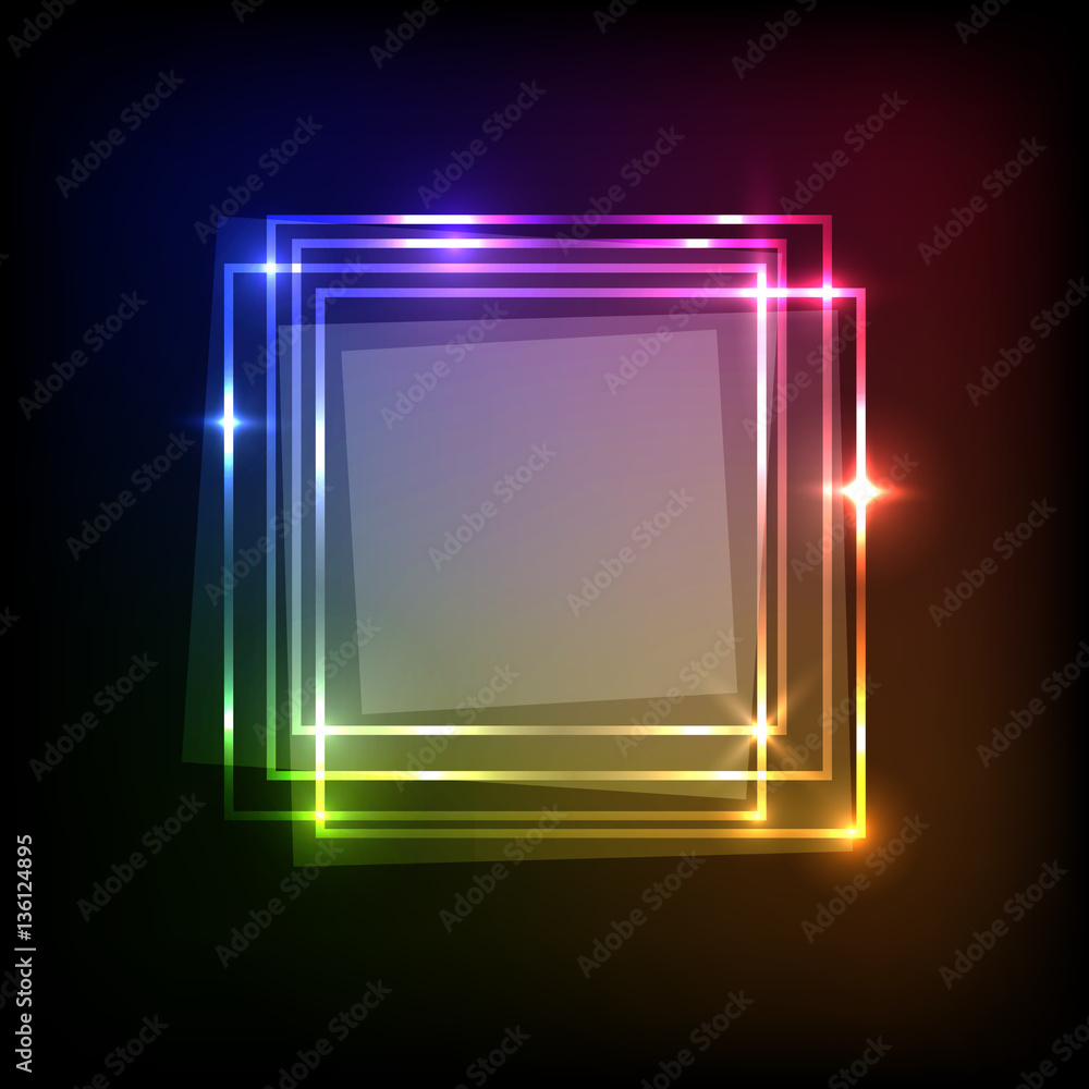 Abstract background with colorful squares banner