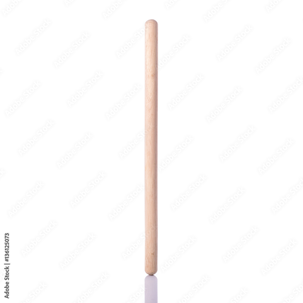 Long white wooden stick use for bakery. Studio shot isolated on Long white wooden stick use for bakery. Studio shot isolated on