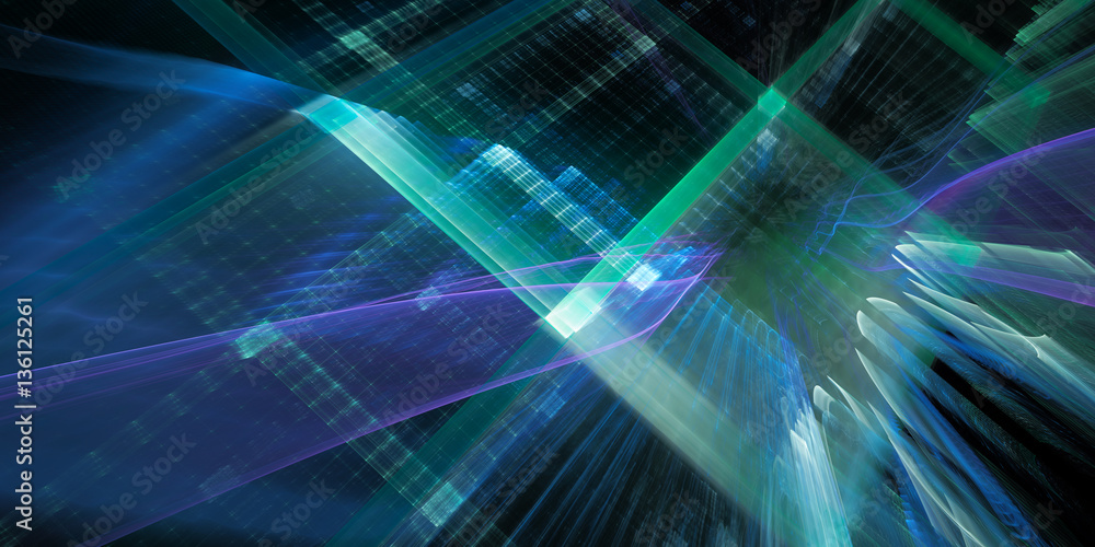 Abstract background element. Three-dimensional composition of curves and grids. Information technology concept. Wide format. Abstract background element. Three-dimensional composition of curves and grids. Information technology concept. Wide format.