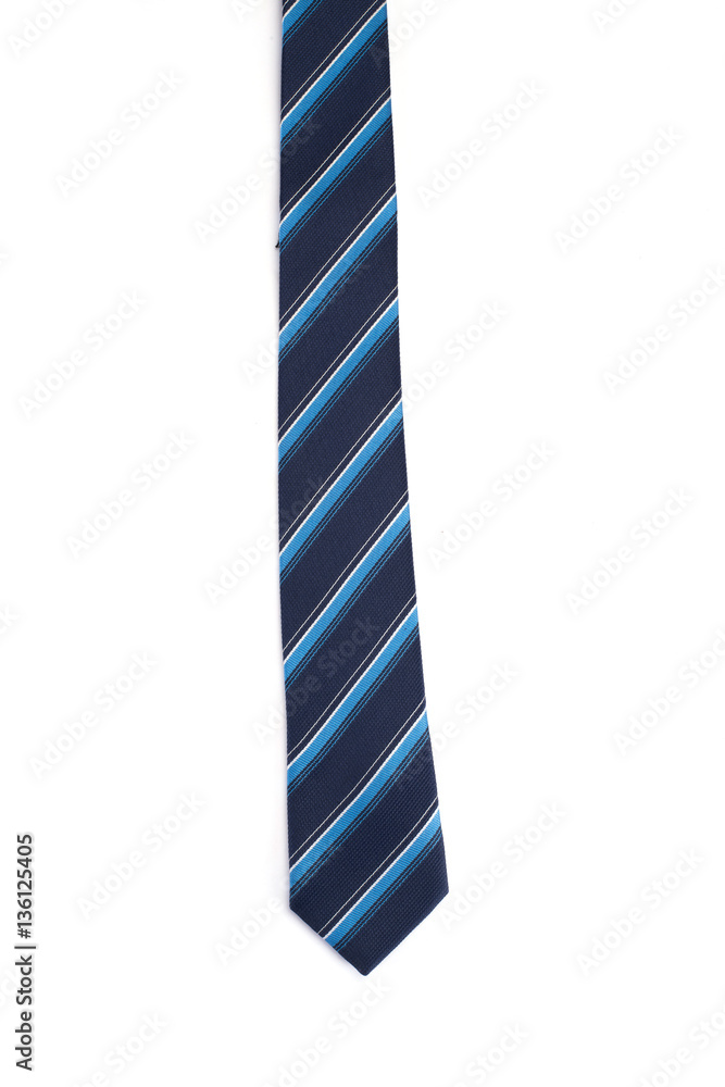 Blue and white tie Isolated on White Background. Blue and white tie Isolated on White Background.