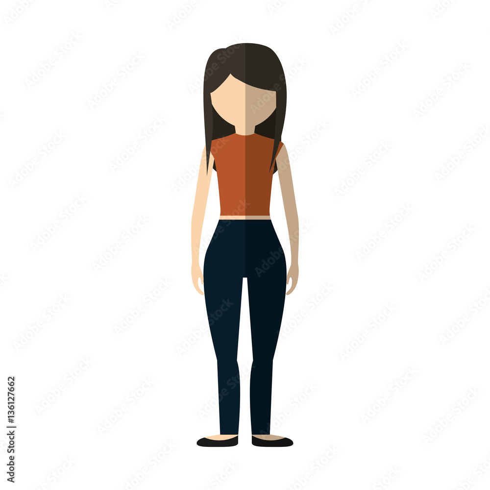 Fototapeta premium casual woman formal cloth icon, vector illustration image